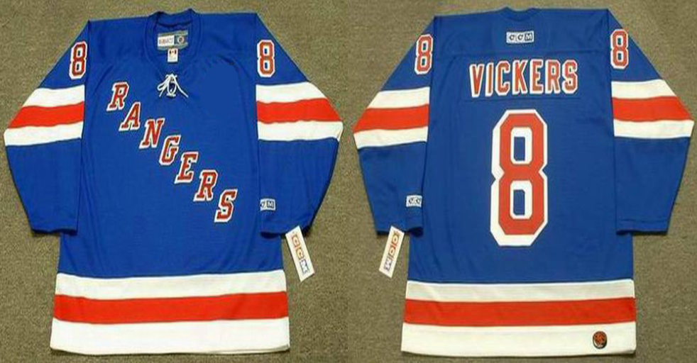 2019 Men New York Rangers #8 Vickers blue CCM NHL jerseys->new york rangers->NHL Jersey